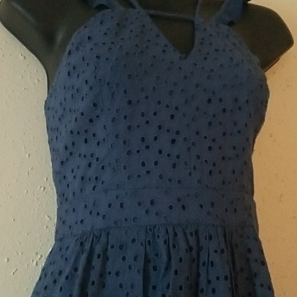 BCBGeneration Halter Fit & Flair Eyelet Knit Dress - Picture 5 of 7